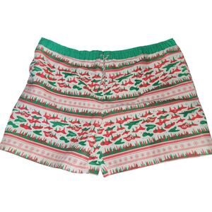 Magellan Outdoors Christmas Swim Trunks Novelty Cabins Deer Holiday‎